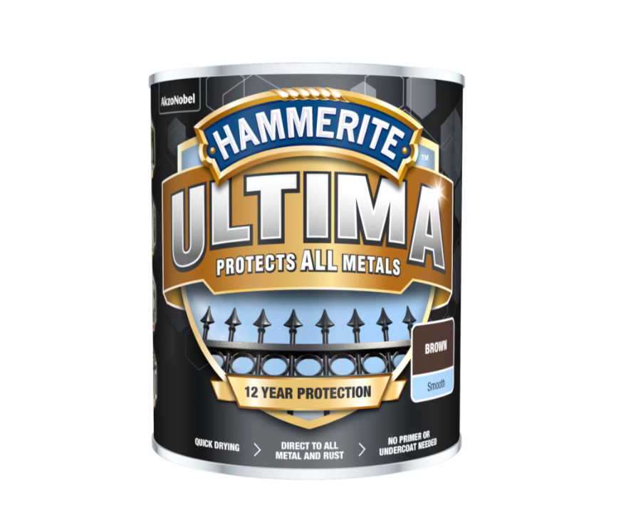 Hammerite Ultima Metal Smooth Brown 750ml