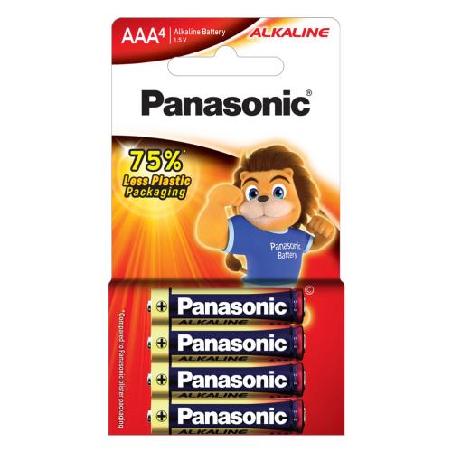 Panasonic AAA Battery Alkaline 4pk Paper Pack
