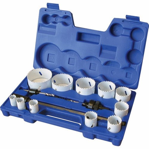 Proequip 15Pc Bi-Metal Hole Saw Kit 19-76mm M3 Hss