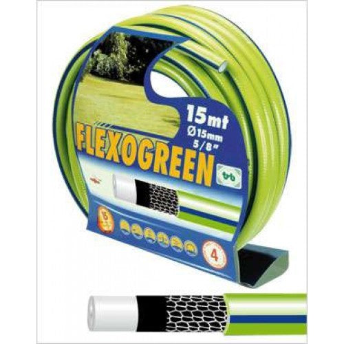 Adflex Plastic Garden Hose - Premium 12mm x 15m Flexogreen