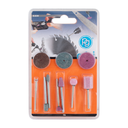 PG MINI 10pc Assorted Rotary Bit Set Grinding & Sharpening