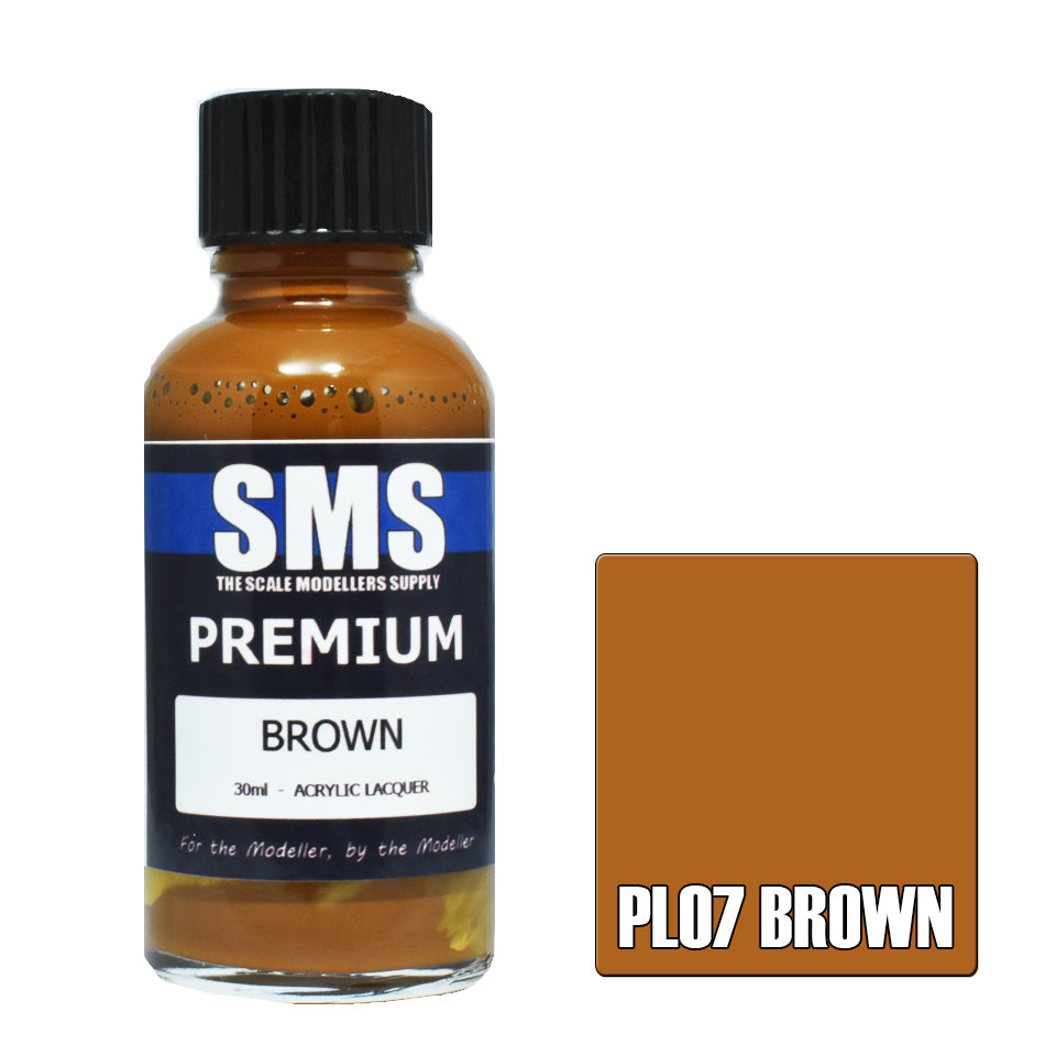SMS Airbrush paint 30Ml Premium Brown Acrylic Lacquer Scale Modellers Supply