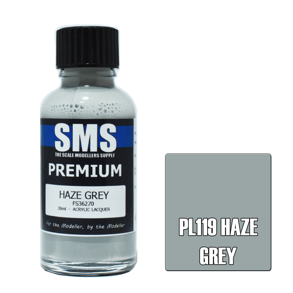 SMS Airbrush paint 30Ml Premium Haze Grey Acrylic Lacquer Scale Modellers Supply