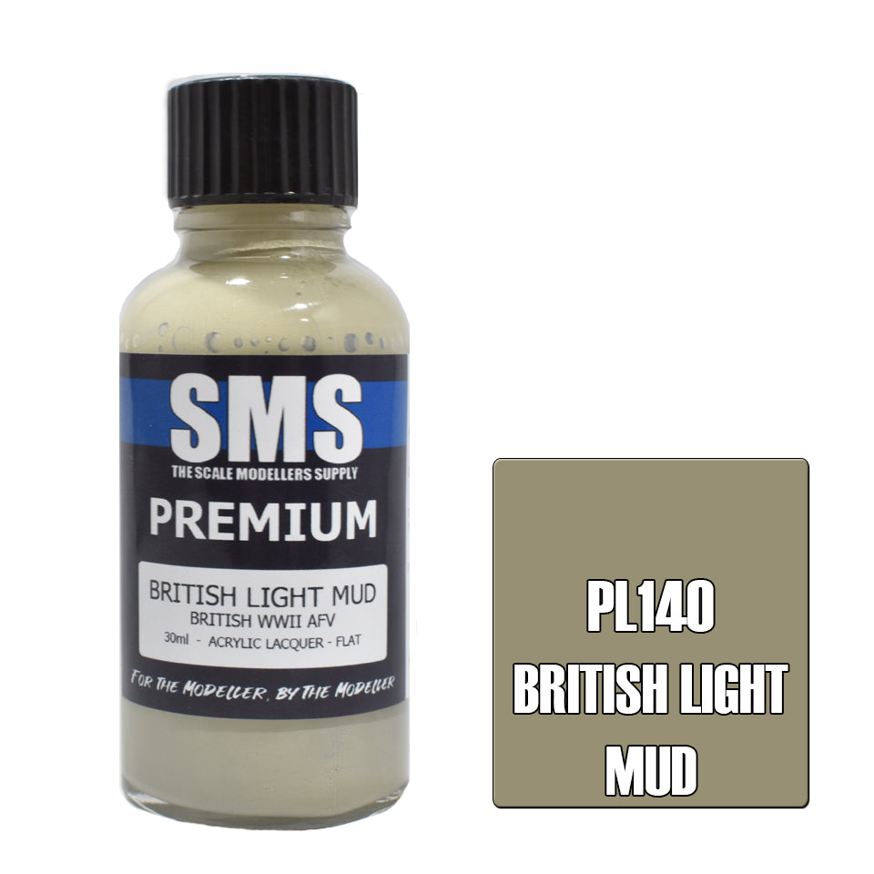 AIR BRUSH PAINT 30ML PREMIUM BRITISH LIGHT MUD ACRYLIC LACQUER SCALE MODELLERS SUPPLY