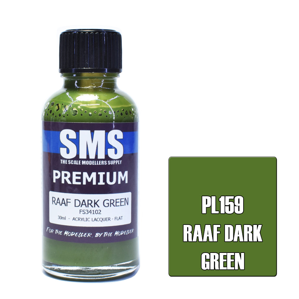 SMS Airbrush paint 30Ml Premium Raaf Dark Green Acrylic Lacquer Scale Modellers Supply