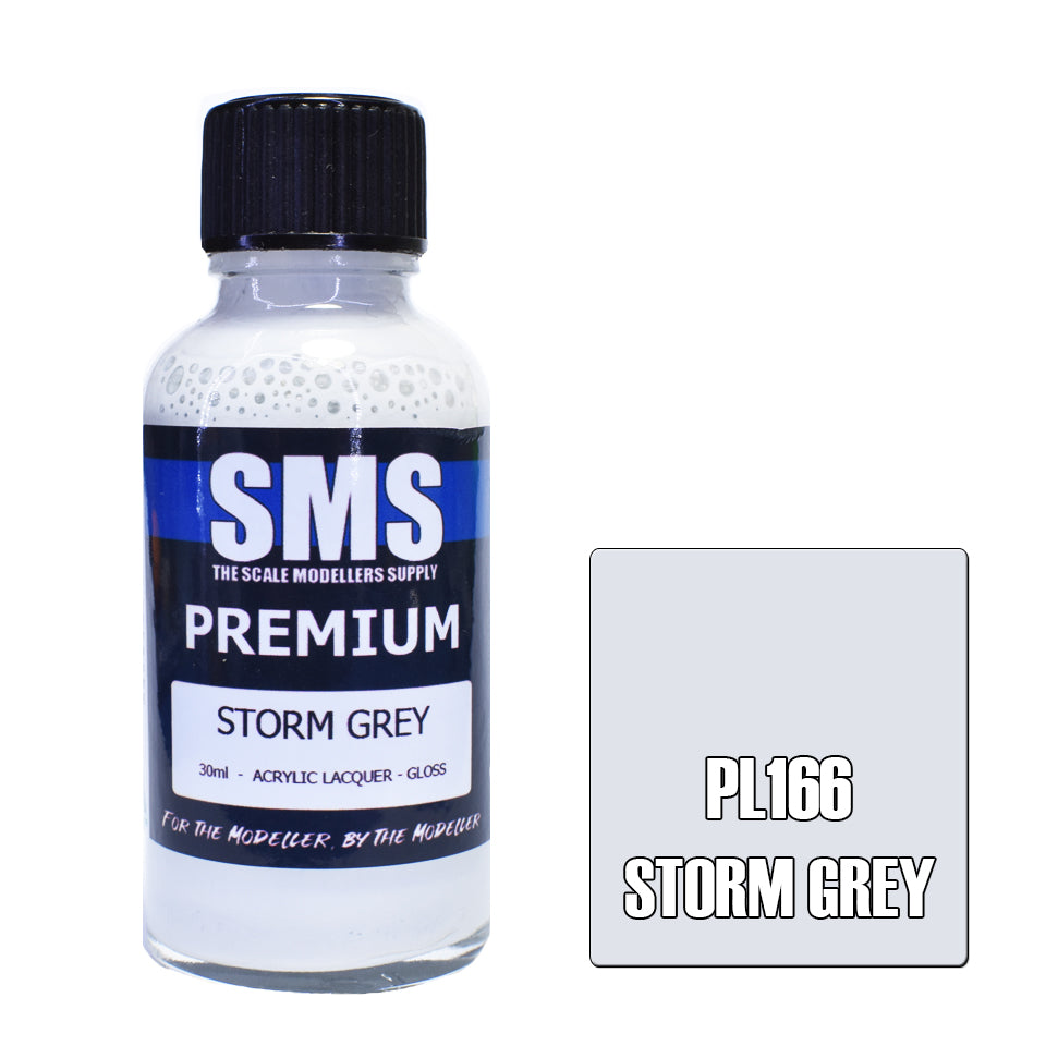 SMS Airbrush paint 30Ml Premium Storm Grey Acrylic Lacquer Scale Modellers Supply