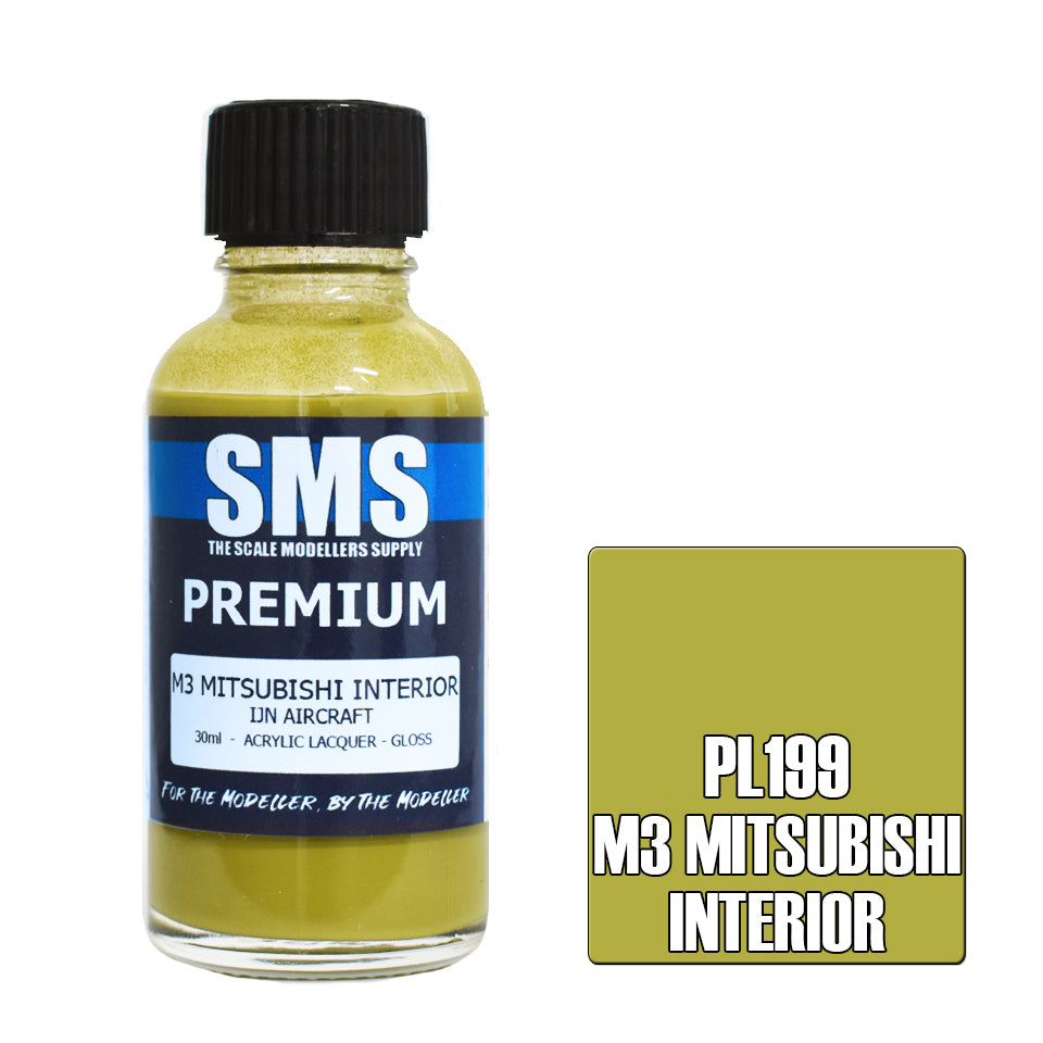 SMS Airbrush paint 30Ml Premium M3 Mitsubishi Interior Acrylic Lacquer Scale Modellers Supply