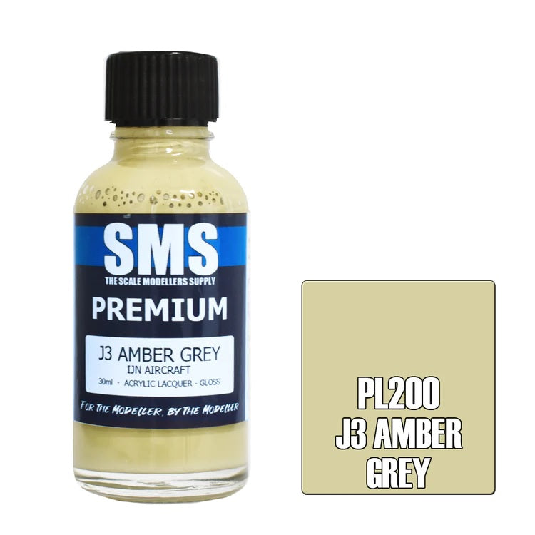 AIR BRUSH PAINT 30ML PREMIUM J3 AMBER GREY ACRYLIC LACQUER SCALE MODELLERS SUPPLY