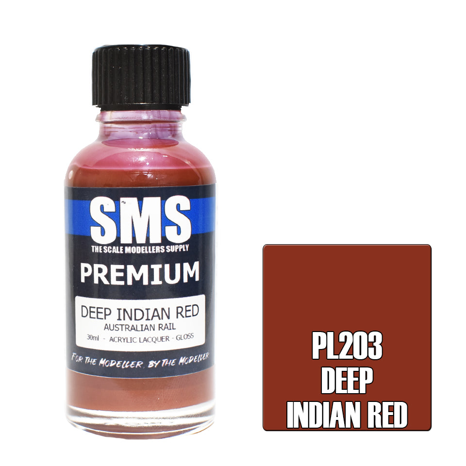SMS Airbrush paint 30Ml Premium Deep Indian Red Acrylic Lacquer Scale Modellers Supply