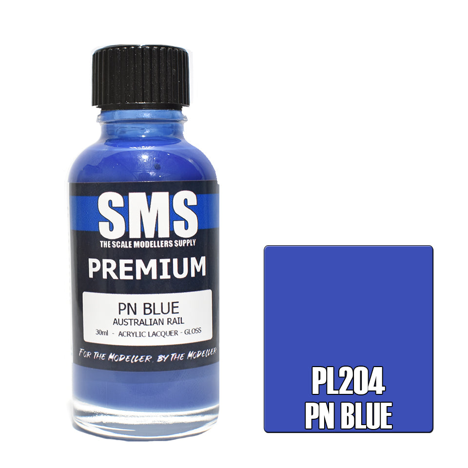 SMS Airbrush paint 30Ml Premium Pn Blue Acrylic Lacquer Scale Modellers Supply