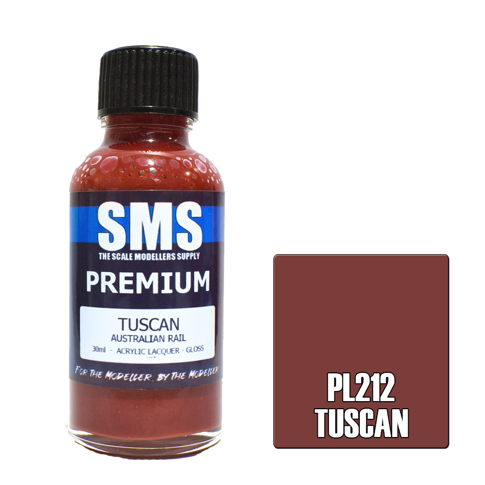 SMS Airbrush paint 30Ml Premium Tuscan Acrylic Lacquer Scale Modellers Supply