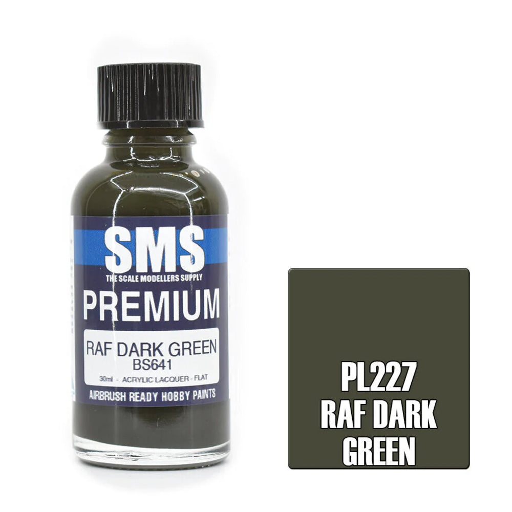 SMS Airbrush paint 30Ml Rad Dark Green Pl227 Acrylic Lacquer Scale Modellers Supply