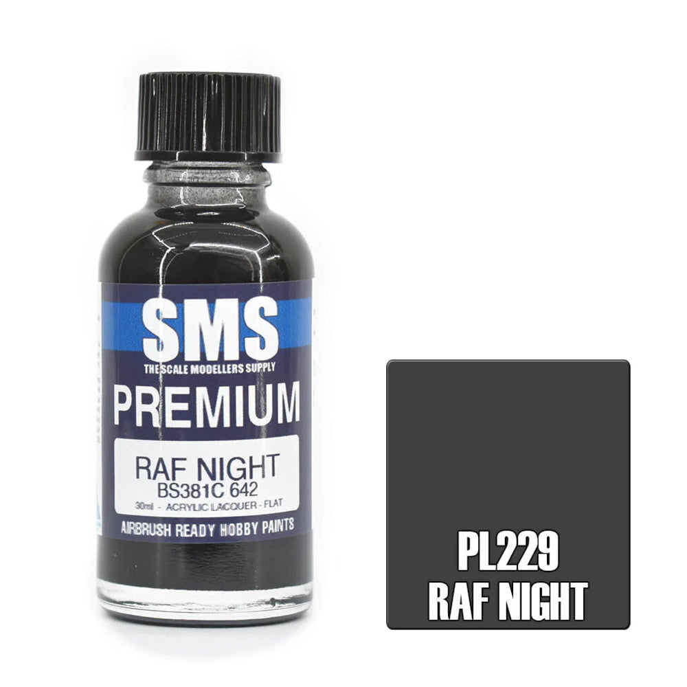 SMS Airbrush paint 30Ml Raf Night Pl229 Acrylic Lacquer Scale Modellers Supply