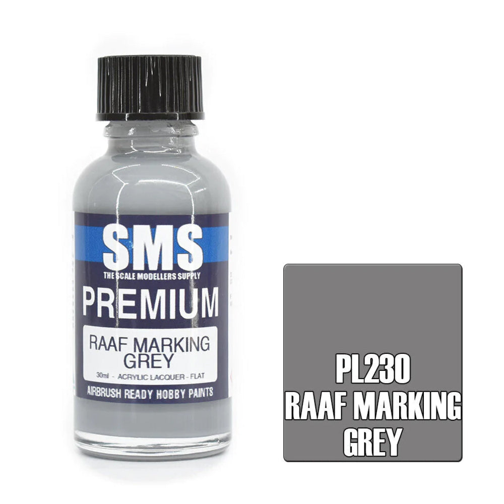 SMS Airbrush paint 30Ml Raaf Marking Grey Pl230 Acrylic Lacquer Scale Modellers Supply