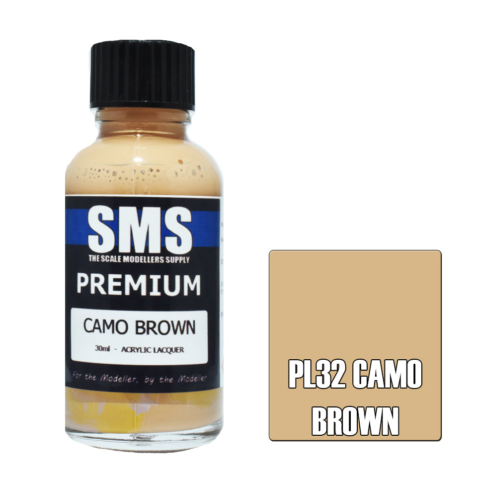 SMS Airbrush paint 30Ml Premium Camo Brown Acrylic Lacquer Scale Modellers Supply
