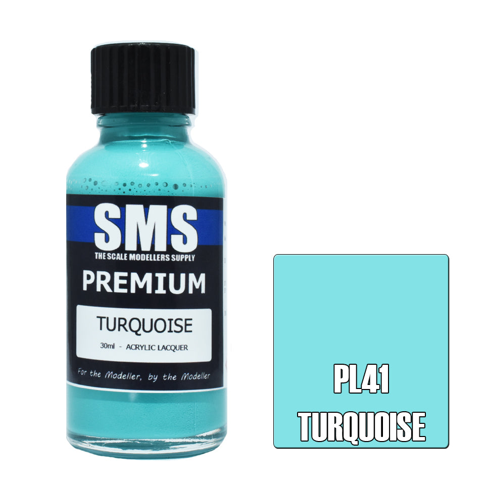 SMS Airbrush paint 30Ml Premium Turquoise Acrylic Lacquer Scale Modellers Supply