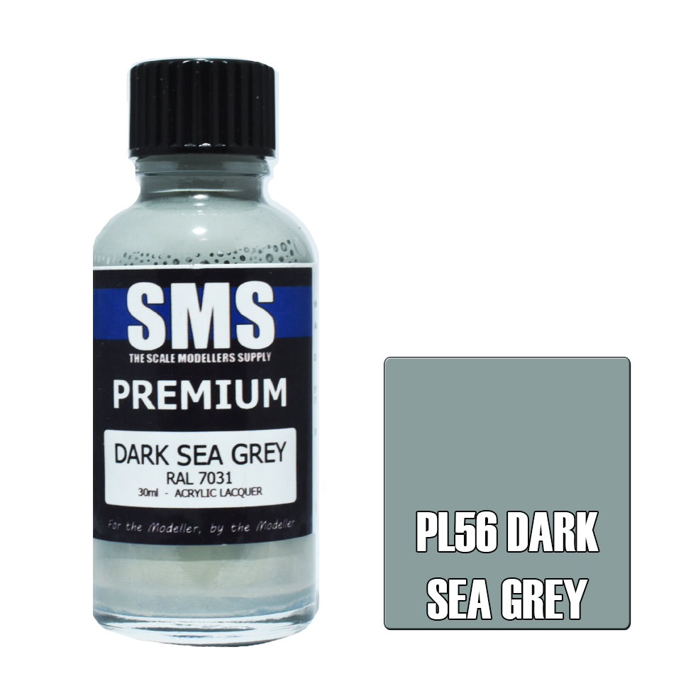 SMS Airbrush paint 30Ml Premium Dark Sea Grey Acrylic Lacquer Scale Modellers Supply