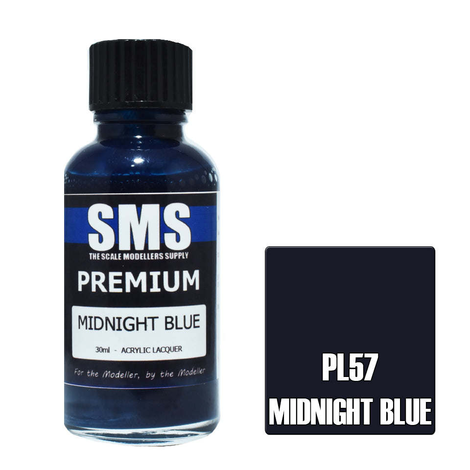 SMS Airbrush paint 30Ml Premium Midnight Blue Acrylic Lacquer Scale Modellers Supply