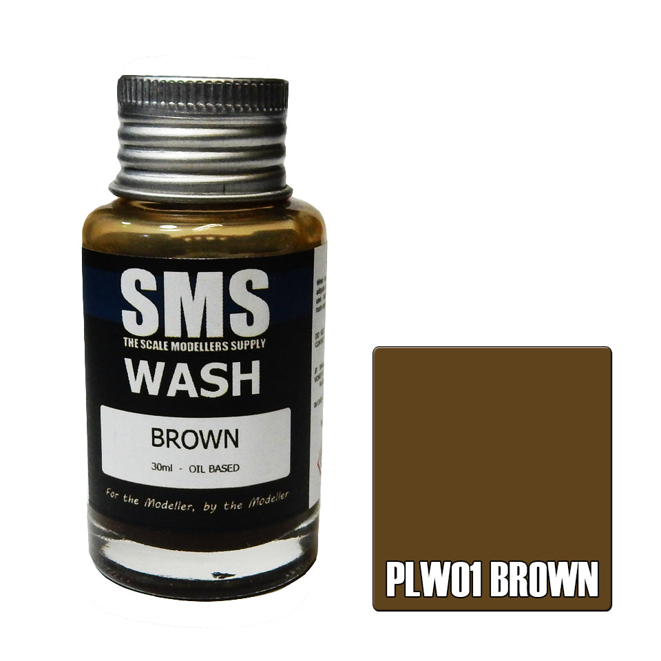 SMS Airbrush paint 30Ml Wash Brown Scale Modellers Supply