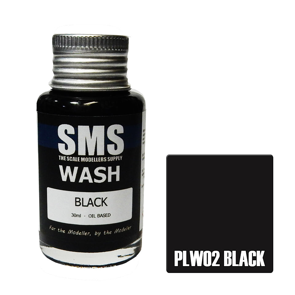 SMS Airbrush paint 30Ml Wash Black Scale Modellers Supply