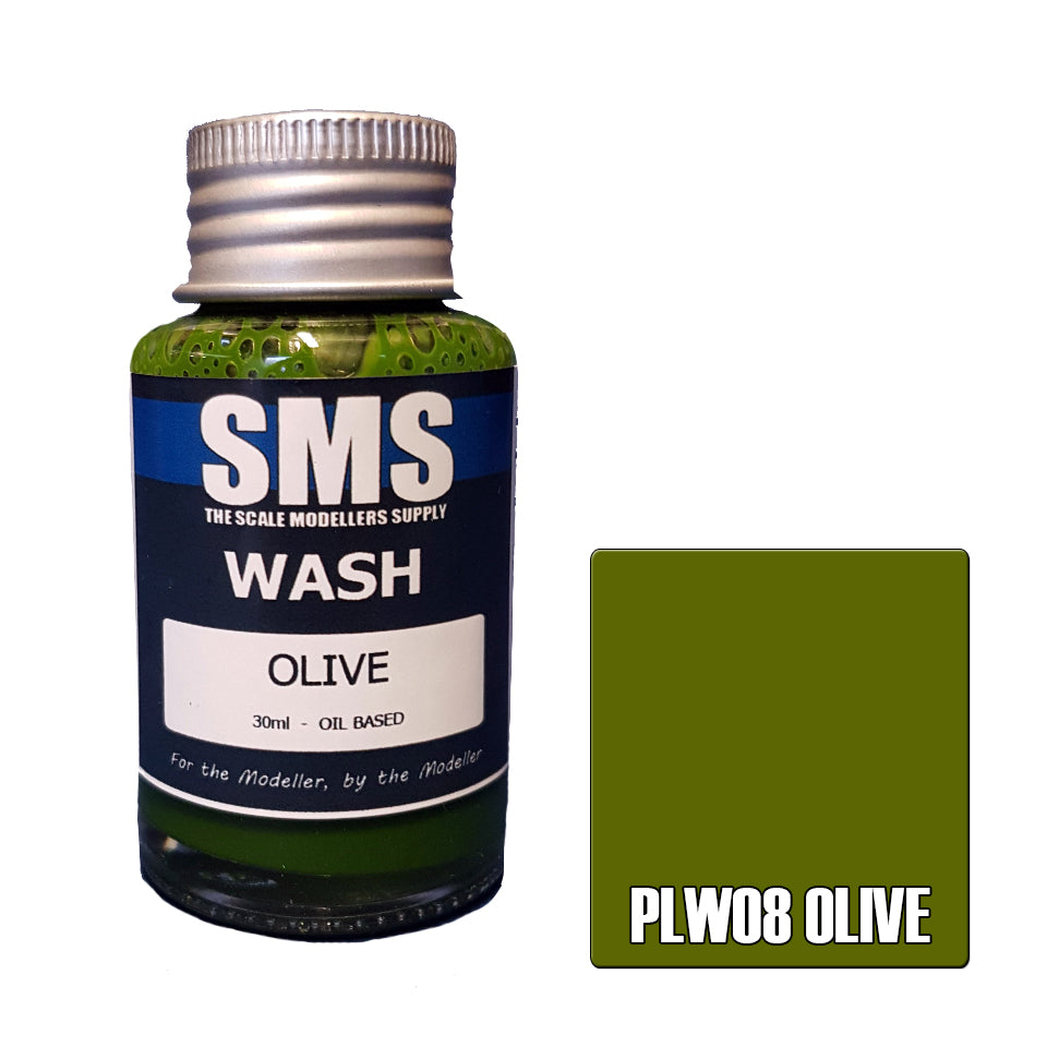 SMS Airbrush paint 30Ml Wash Olive Scale Modellers Supply
