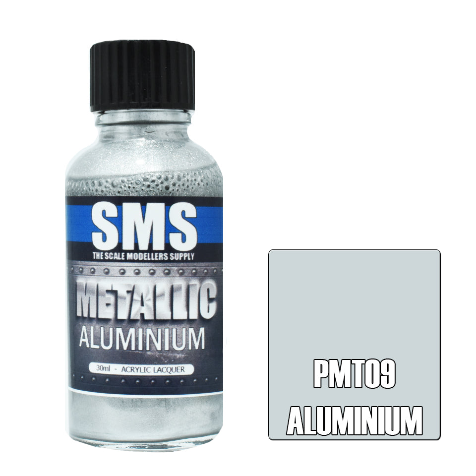 SMS Airbrush paint 30Ml Metallic Aluminium Acrylic Lacquer Scale Modellers Supply