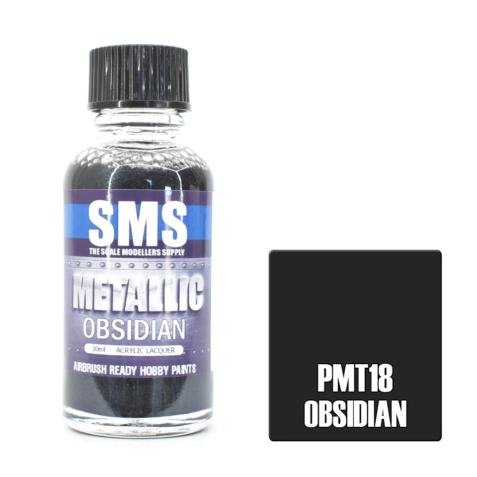 SMS Airbrush paint 30Ml Obsidian Acrylic Lacquer Scale Modellers Supply