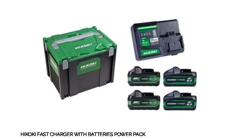 HIKOKI FAST CHARGER WITH BATTERIES POWER PACK