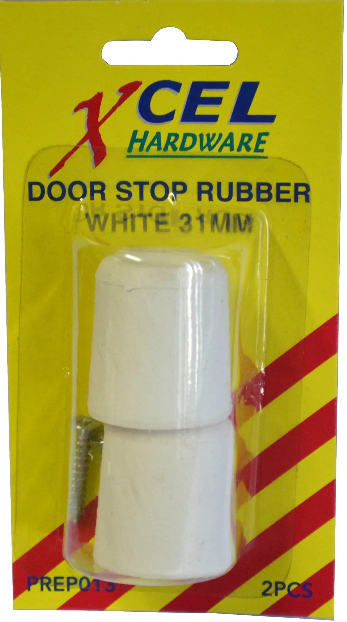 Xcel Door Stops - Rubber Screw-on Type 2-pce 31mm x 33mm Carded