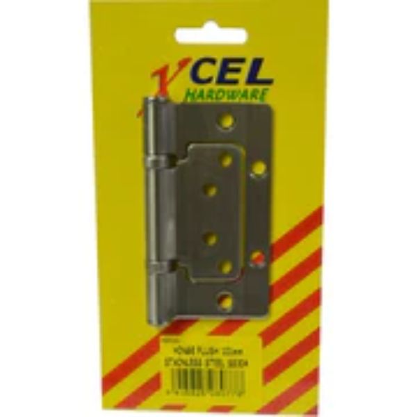 Xcel Flush Hinge Stainless Steel 101mm Carded