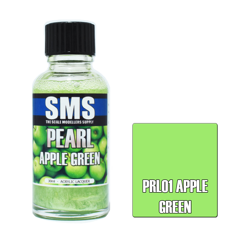 SMS Airbrush paint 30Ml Pearl Apple Green Acrylic Lacquer Scale Modellers Supply