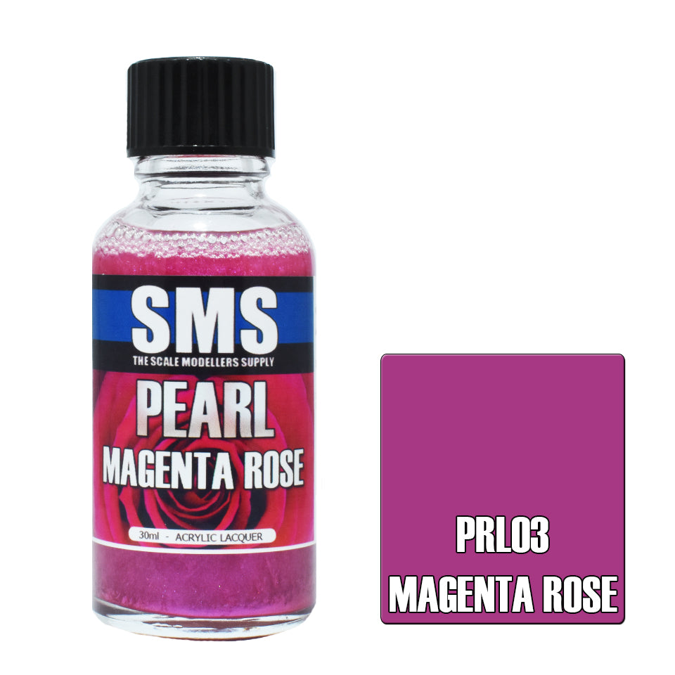 SMS Airbrush paint 30Ml Pearl Magenta Rose Acrylic Lacquer Scale Modellers Supply