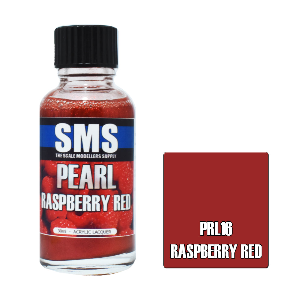 SMS Airbrush paint 30Ml Pearl Raspberry Red Acrylic Lacquer Scale Modellers Supply