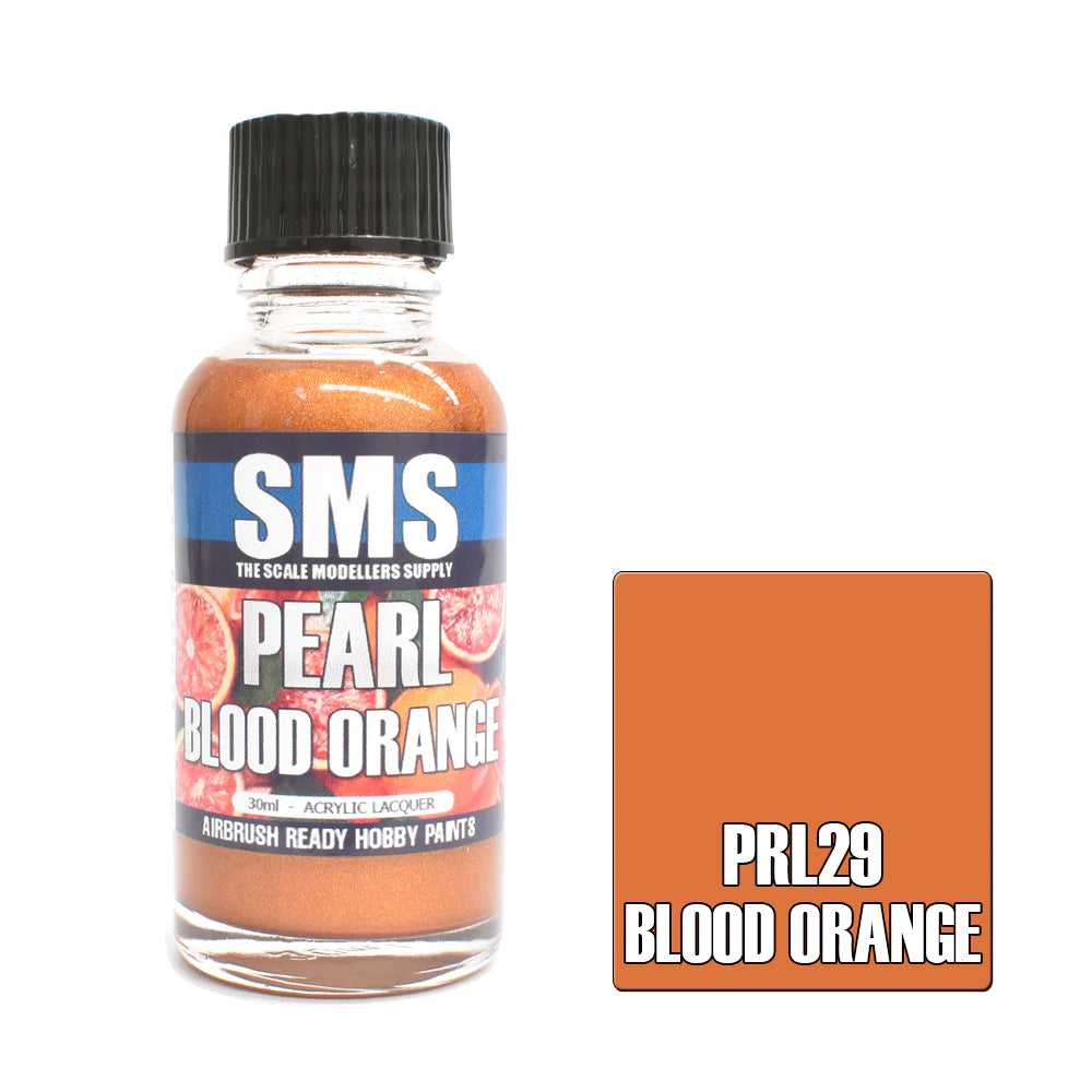 SMS Airbrush paint 30Ml Blood Orange Prl29 Acrylic Lacquer Scale Modellers Supply
