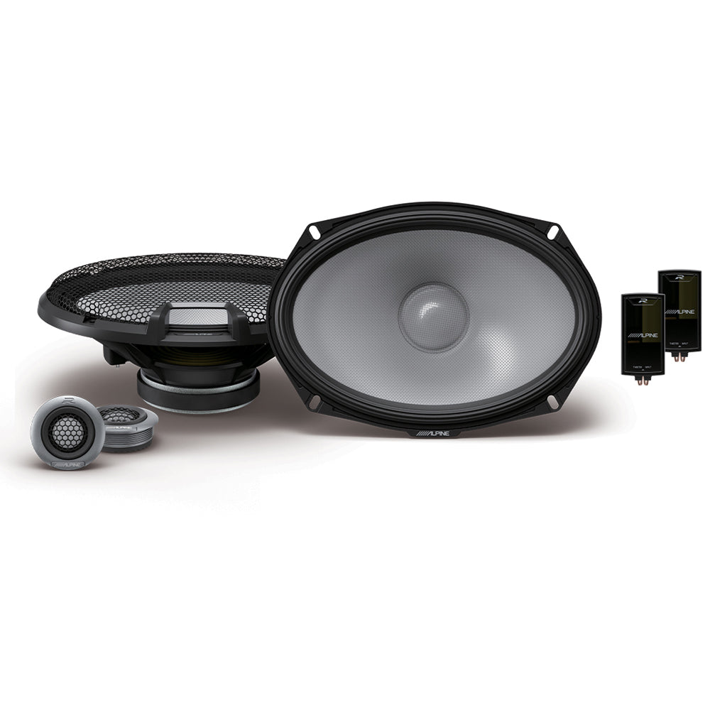 ALPINE R2 SERIES 6"X9" COMPONENT SPEAKER 2-WAY 100W RMS PAIR WITH GRILLES