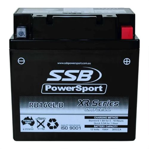 MOTORCYCLE AND POWERSPORTS BATTERY (YB16CL-B) AGM 12V 19AH 385CCA
