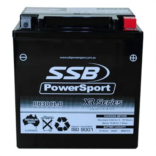 MOTORCYCLE AND POWERSPORTS BATTERY (YB30CL-B) AGM 12V 30AH 460CCA