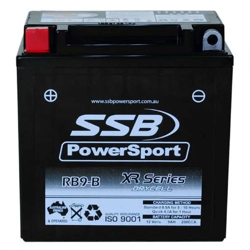 MOTORCYCLE AND POWERSPORTS BATTERY (YB9-B) AGM 12V 9AH 200CCA