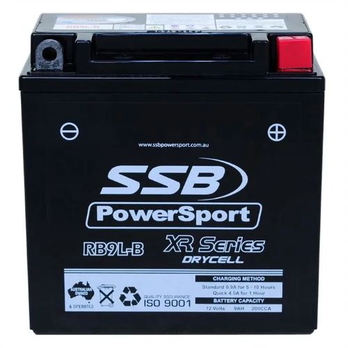 MOTORCYCLE AND POWERSPORTS BATTERY (YB9L-B) AGM 12V 9AH 200CCA