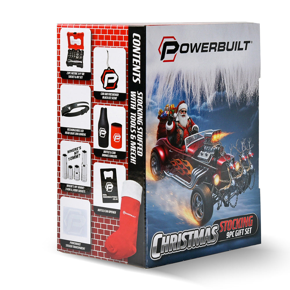 POWERBUILT CHRISTMAS STOCKING 9PC GIFT SET