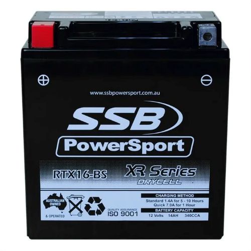 MOTORCYCLE AND POWERSPORTS BATTERY (YTX16-BS) AGM 12V 14AH 340CCA