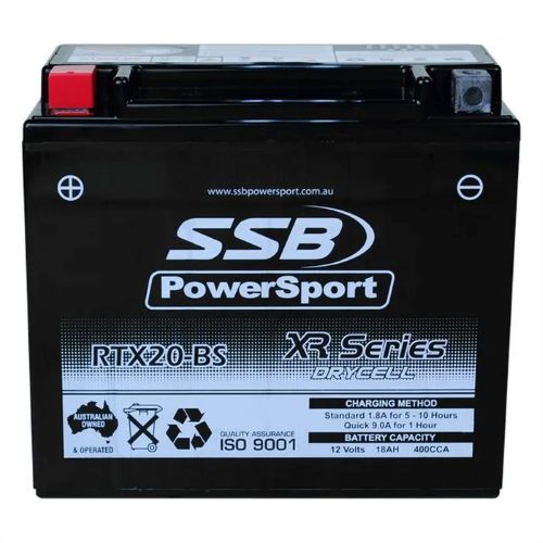 MOTORCYCLE AND POWERSPORTS BATTERY (YTX20-BS) AGM 12V 18AH 400CCA