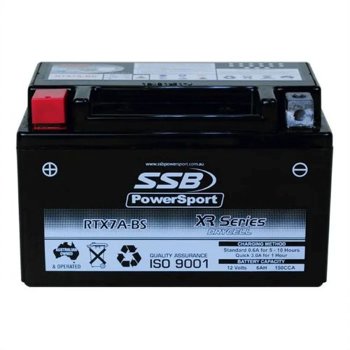 MOTORCYCLE AND POWERSPORTS BATTERY (YTX7A-BS) AGM 12V 6AH 150CCA
