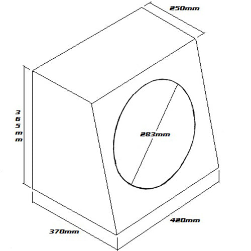 Subwoofer Box For 12 in Single Sub Black