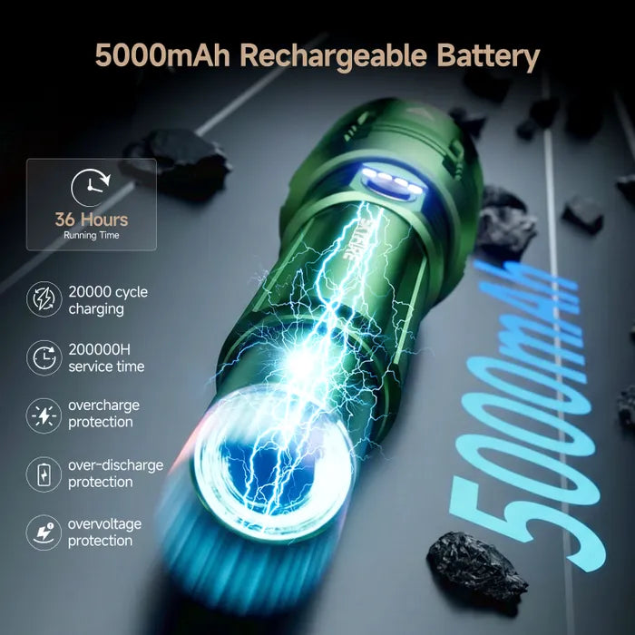 SKYFIRE 1376J FLASHLIGHT TORCH IP54 1387 LUMENS GREEN