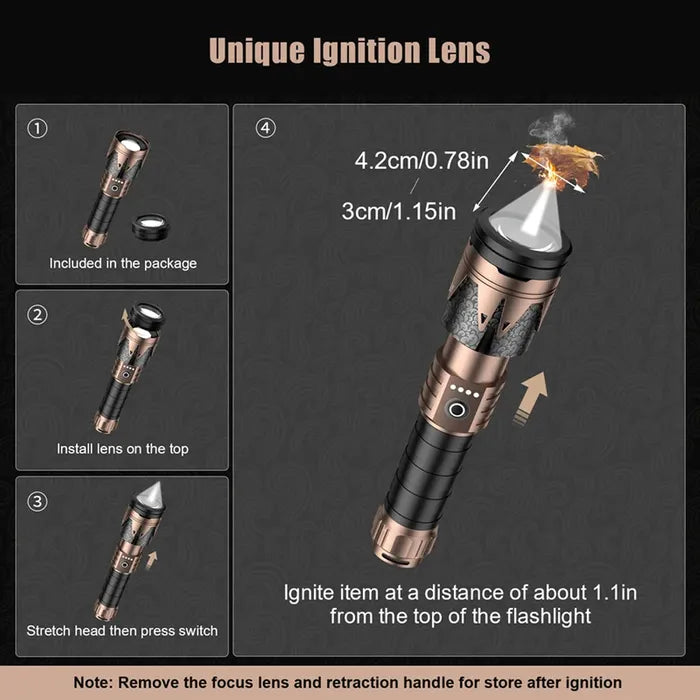 SKYFIRE 2000J FLASHLIGHT TORCH IP54 1800 LUMENS