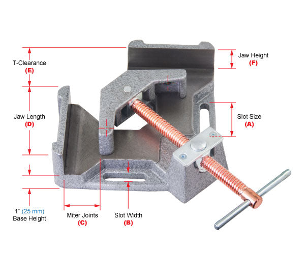 Stronghand Welders Angle Clamp, 2-Axis, Quick Action Screw