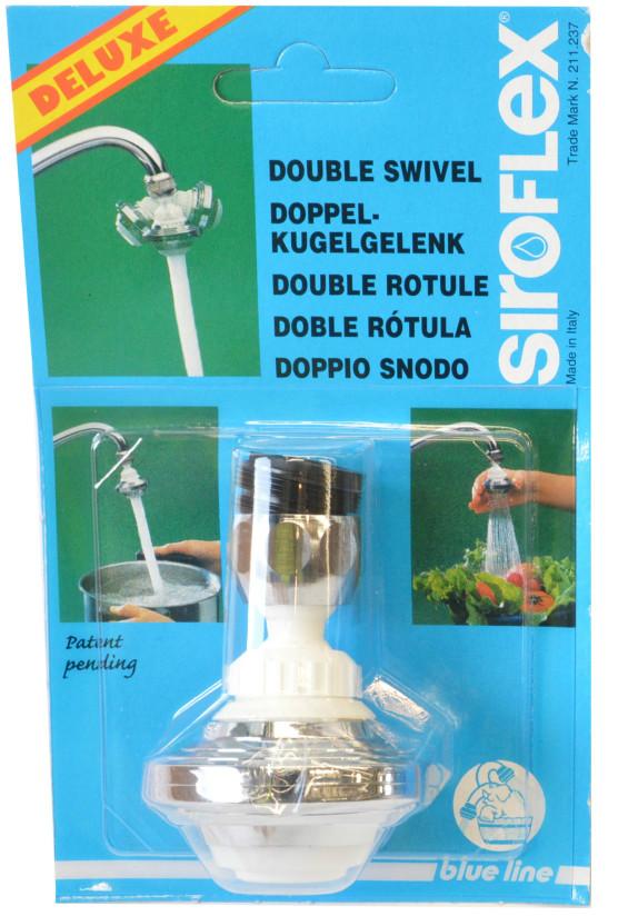 Siroflex Sink Nozzle & Aerator #2585 White/Chrome