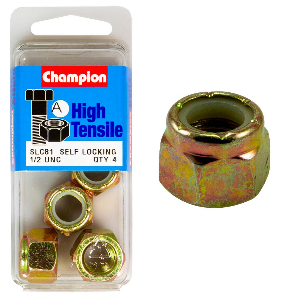 Champion Nyloc Nut Unc 1/2In A - Gr5