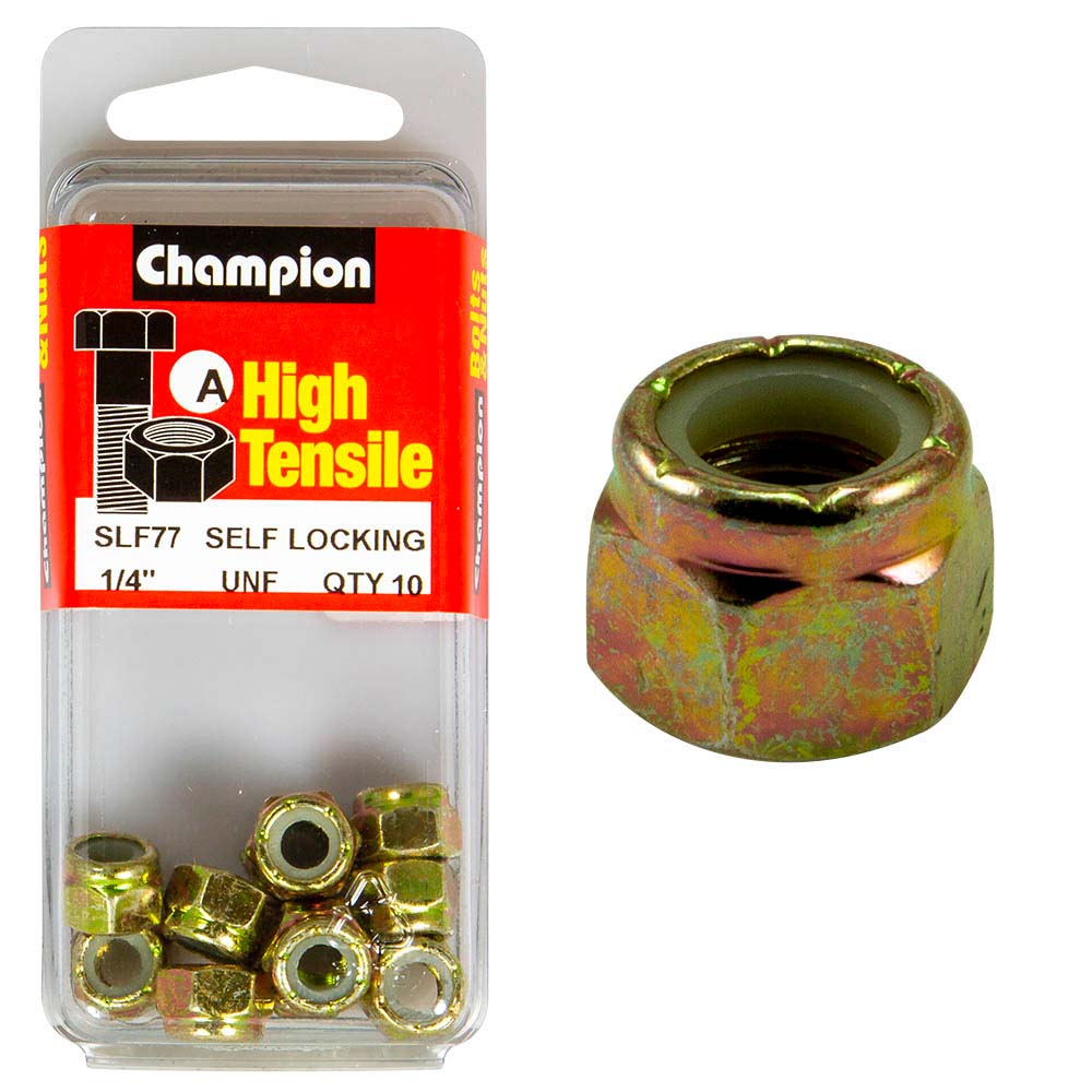 Champion Nyloc Nut Unf 1/4In A - Gr5